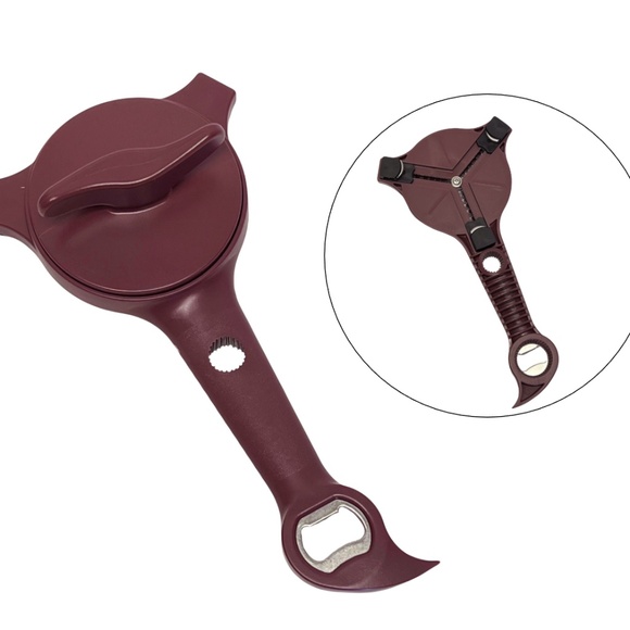 Kuhn Rikon 5-in-1 Multi Purpose Jar & Bottle Opener NEW K51429 EGGPLANT - Picture 2 of 5